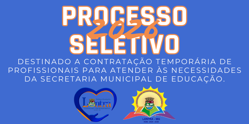 Cartaz — Processo Seletivo 2026 - Secretaria Municipal de Educação